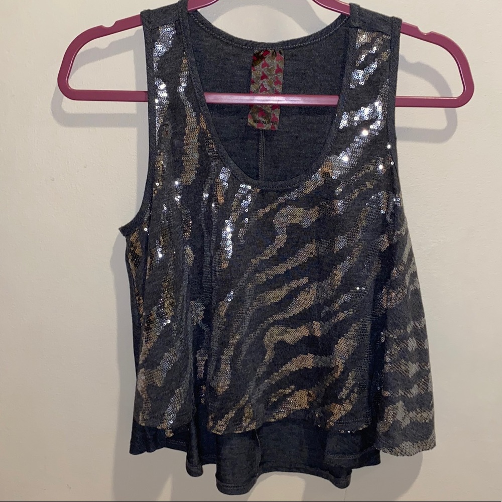 WallpapHER Zebra Print Cropped Tank Top